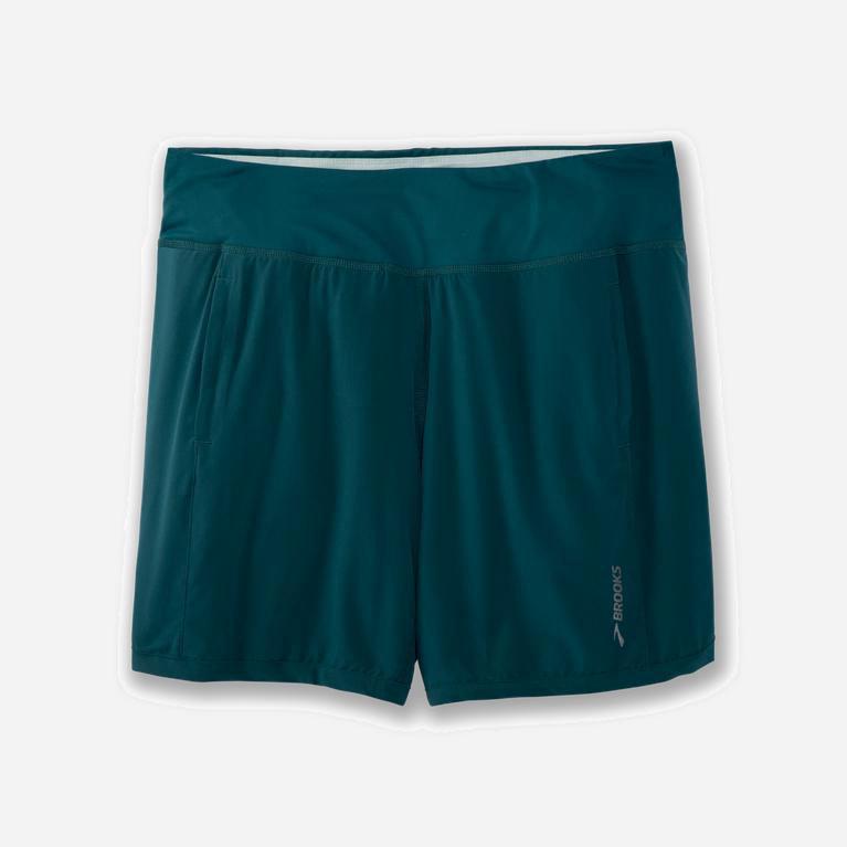 Brooks Women's Chaser 7 Running Shorts Singapore - Deep Sea Blue/DarkCyan (86502-LOKJ)